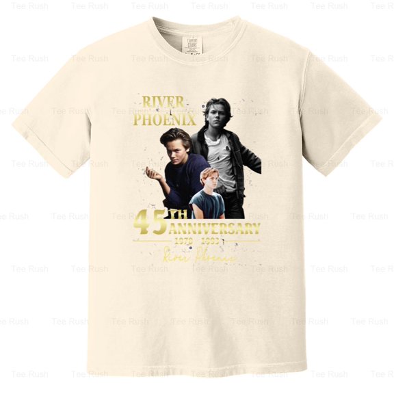 River Phoenix 45th Anniversary Actor Musician Stand By Me My Own Idaho, Comfort Color T-Shirt Unisex, up to 4XL