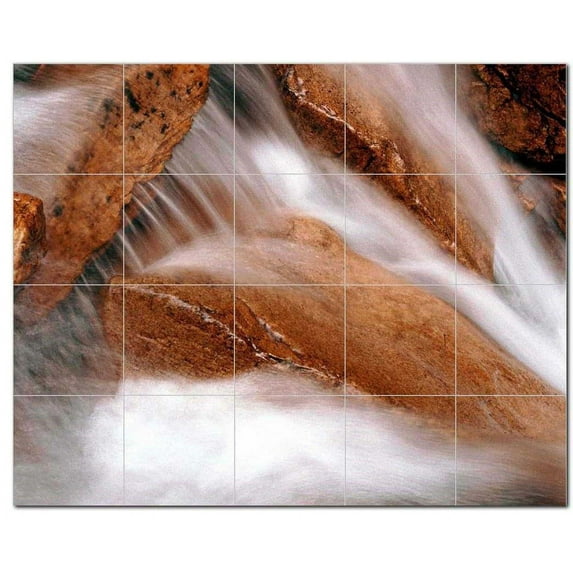 River Photo Ceramic Tile Mural Kitchen Backsplash Bathroom Shower, 405727-XL54
