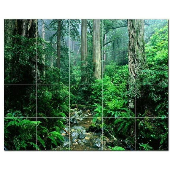 River Picture Ceramic Tile Mural Kitchen Backsplash Bathroom Shower, 405737-L54