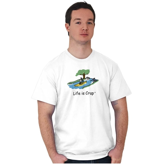 River Raft Kayak Waterfall Outdoors Men's Graphic T Shirt Tees Brisco Brands S