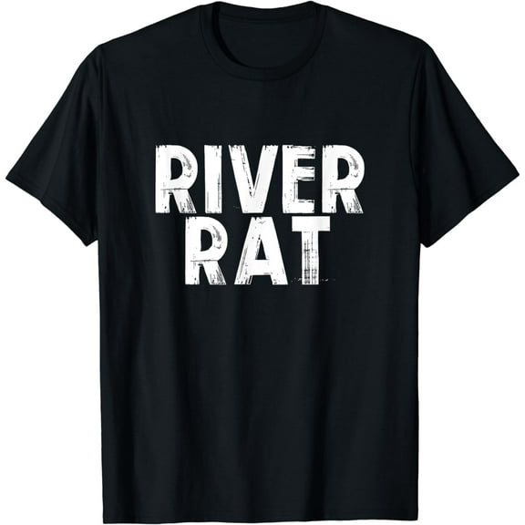 River Rat Boat Vacation Float Vibes Summer Outdoors Fishing T-Shirt