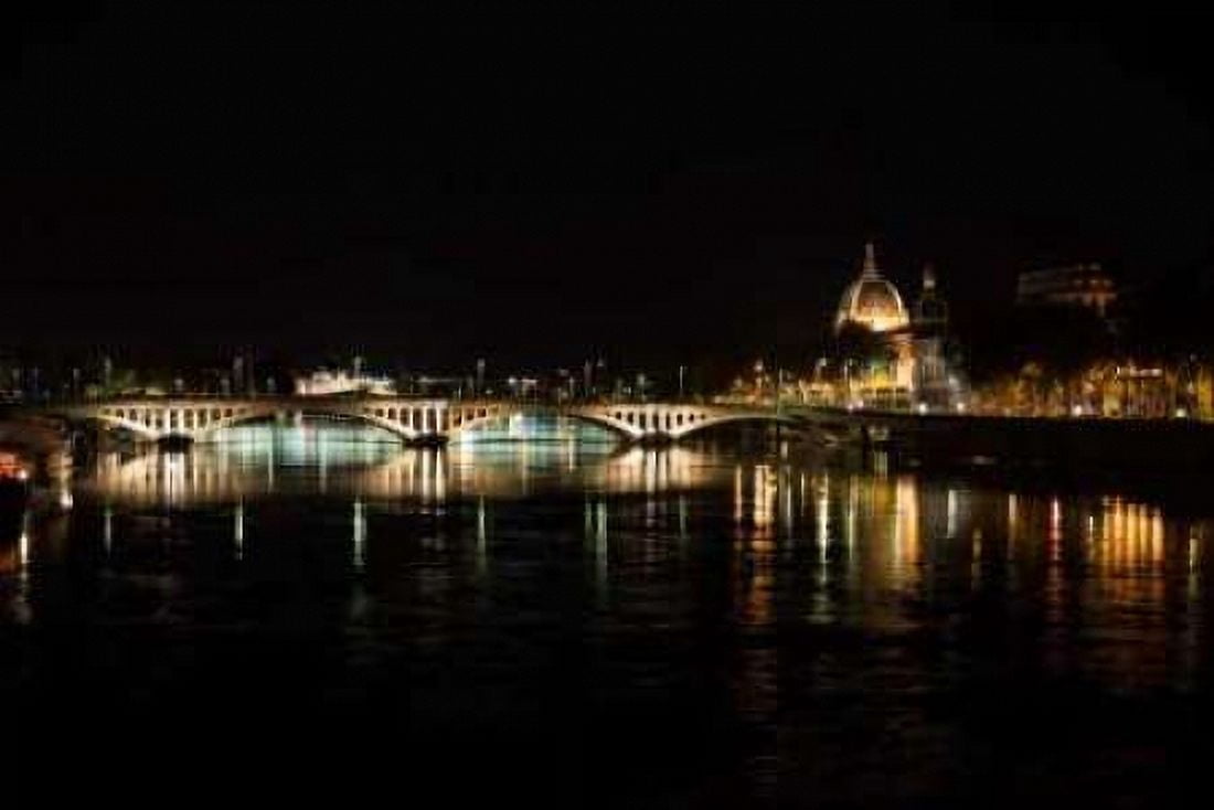 River Rhone at Night I Canvas Art - Erin Berzel (12 x 18)