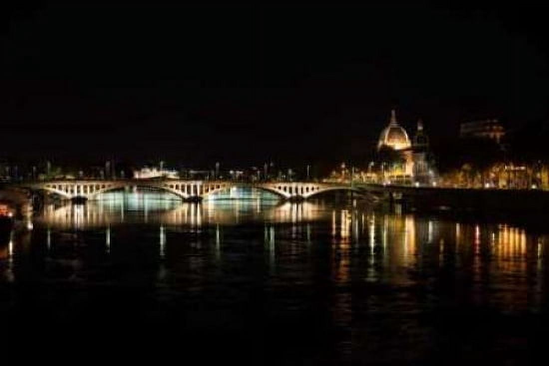River Rhone at Night I Canvas Art - Erin Berzel (24 x 36)