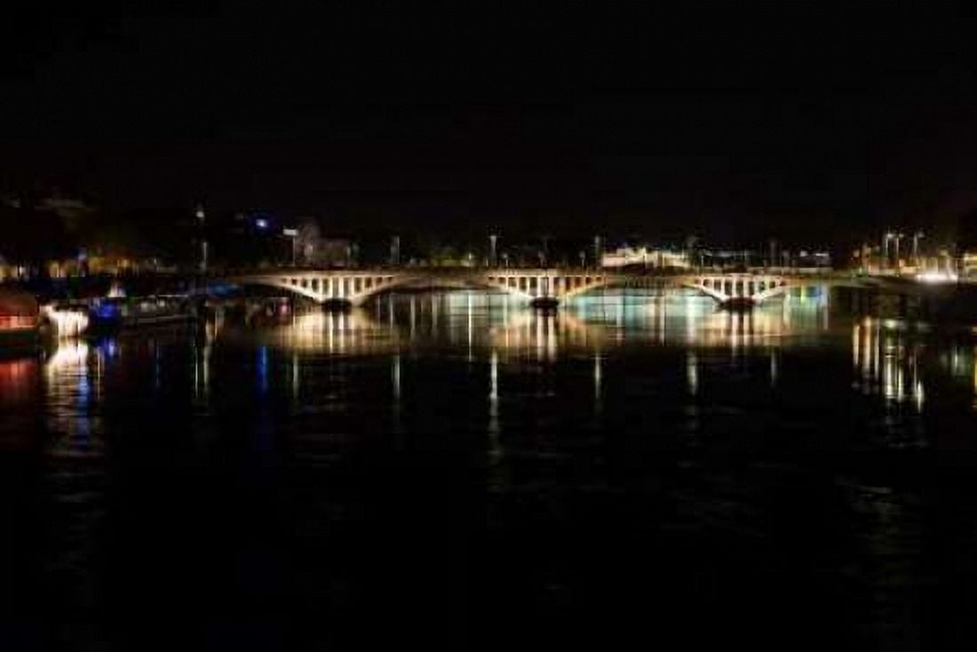 River Rhone at Night II Canvas Art - Erin Berzel (12 x 18)