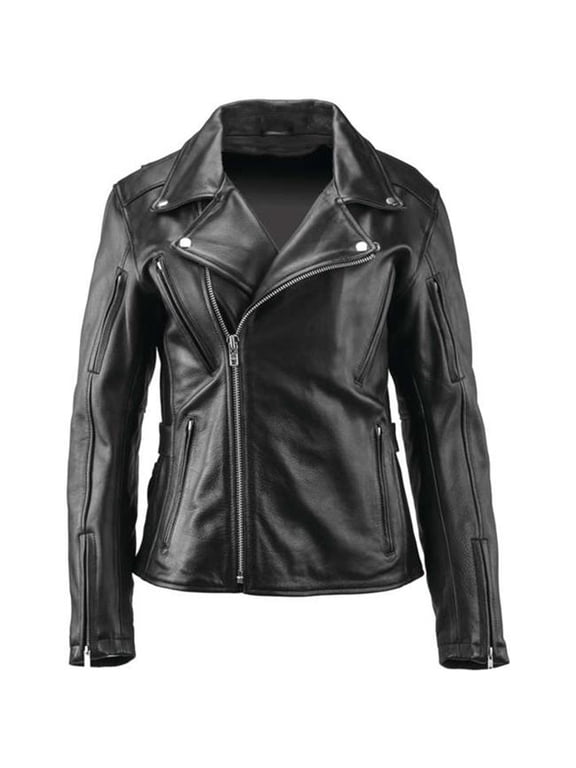 94380 Womens Ironclad Classic Leather Jacket - Black - 2XL