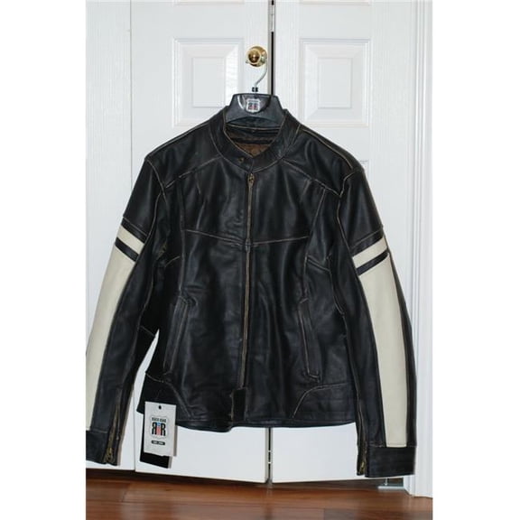 River Road 94389 Womens Dame Vintage Leather Jacket - Black - Medium