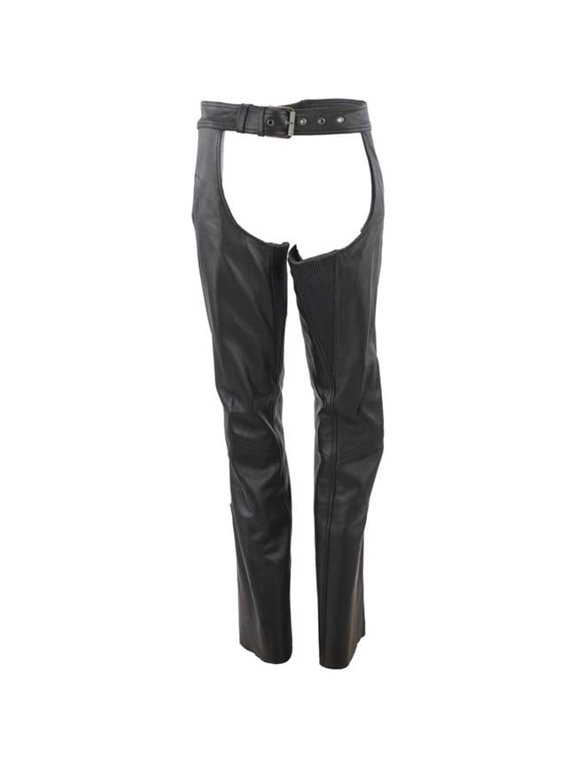 River Road 94429 Womens Plains Leather Chaps, Black - 2XL