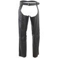 thumbnail image 1 of River Road 94442 Mens Long-Haul Leather Chaps Pant - Black - 2XL, 1 of 1