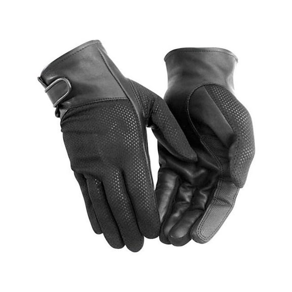 River Road 94488 Mens Pecos Leather Mesh Gloves - Black - 2XL