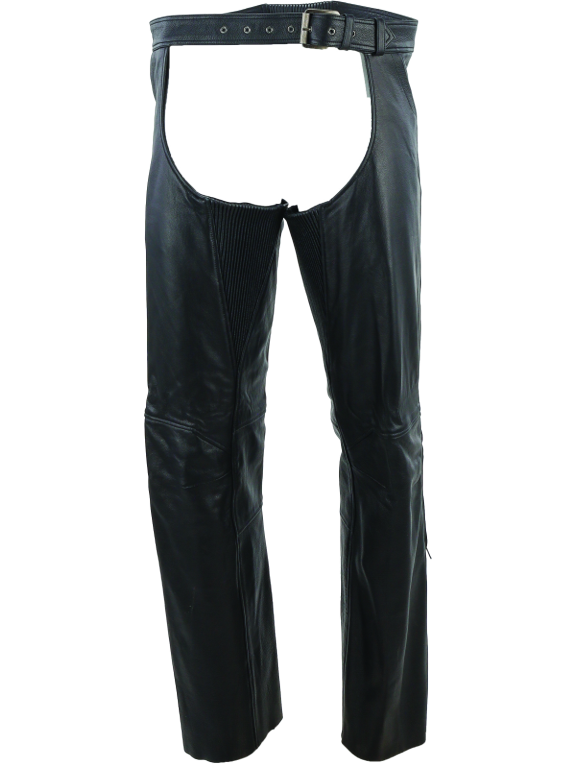 Plains Leather Chaps Black - 2XL