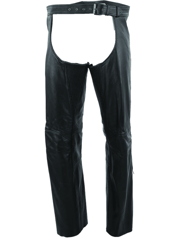 Plains Leather Chaps Black - 4XL