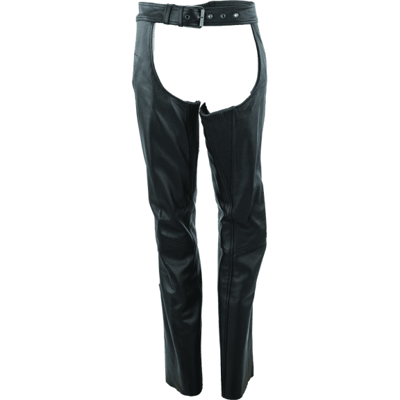 River Road Plains Leather Chaps Black Womens - 3XL
