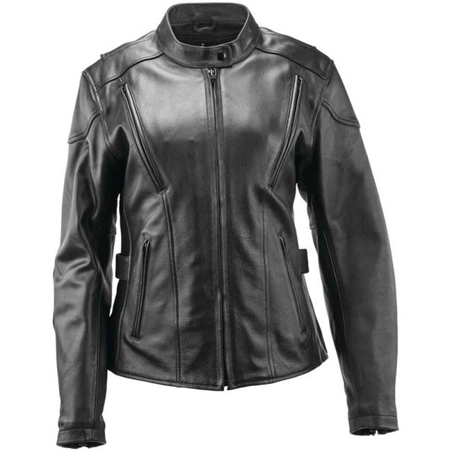 River Road Race Leather Jacket - Black - Womens - Small