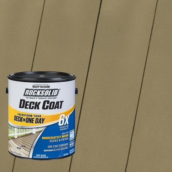 River Rock, Rust-Oleum RockSolid 6X Exterior Wood Deck Coat-319656T, Gallon