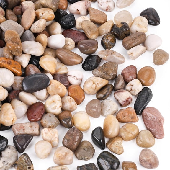 River Rocks, Fish Tank Gravel, Pebbles for Plants Decorative Stones for Potted, Vase Filler, Home Decor, Fish Tank, Garden Landscaping, Flower Beds (1 Pound)