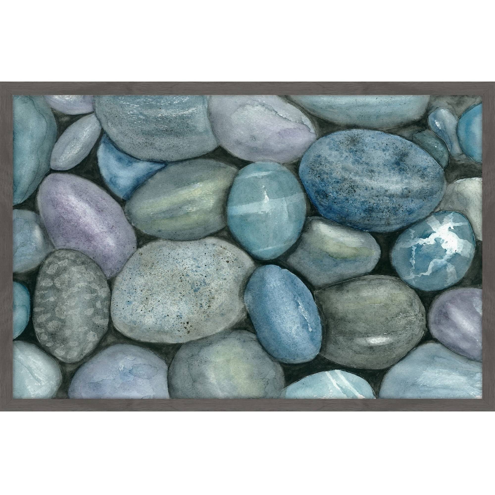"River Rocks" Framed Painting Print