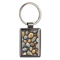 thumbnail image 1 of River Rocks Stones Metal Rectangle Keychain, 1 of 7