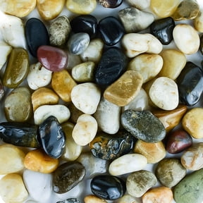 2 lbs River Rocks Stones Approx. 65 Rocks for Plants Pebbles for Indoor Plants, Polished Decorative Rocks (0.8-1.6 Inches)