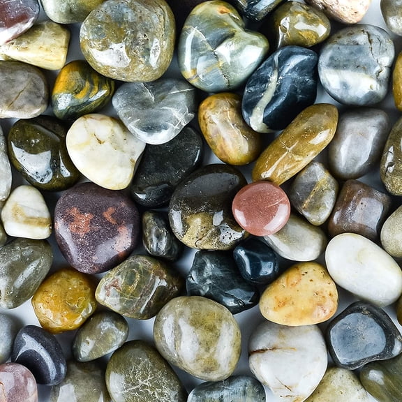 5 lbs River Rocks Stones Approx. 82 Rocks for Plants Pebbles for Indoor Plants, Polished Decorative Rocks (1.6-2.4 Inches)