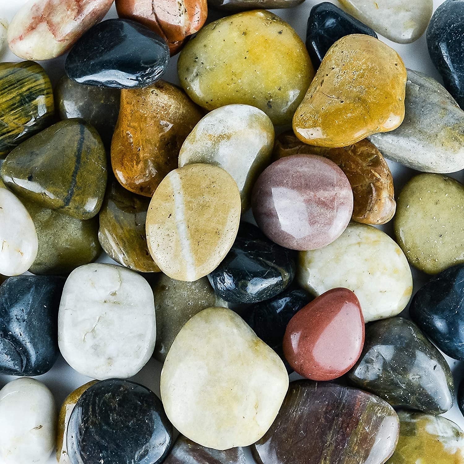 5 lbs River Rocks Stones Approx. 38 Rocks for Plants Pebbles for Indoor ...