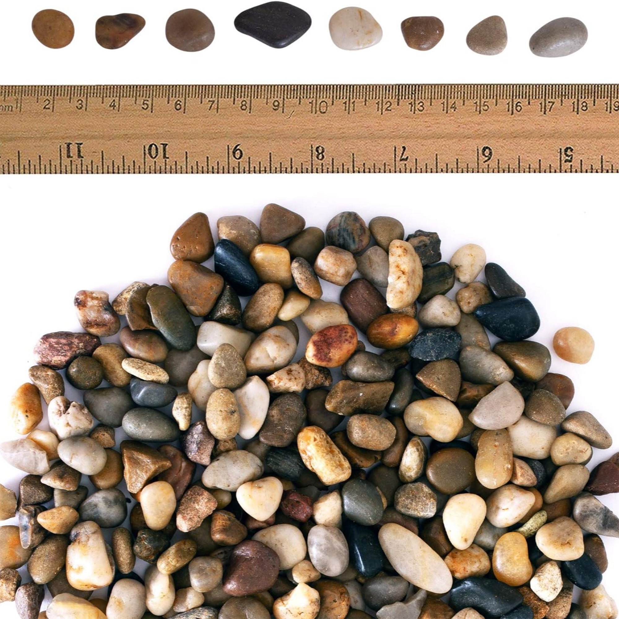 Large Deco Rocks River Rocks, iCapeson 38lb Outdoor Natural Decorative Stones for Plants ...