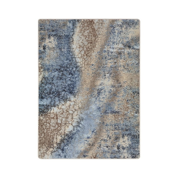 River Run 5'4" x 7'8" Area Rug In Color Solitude-Color:Blue,Material:Nylon