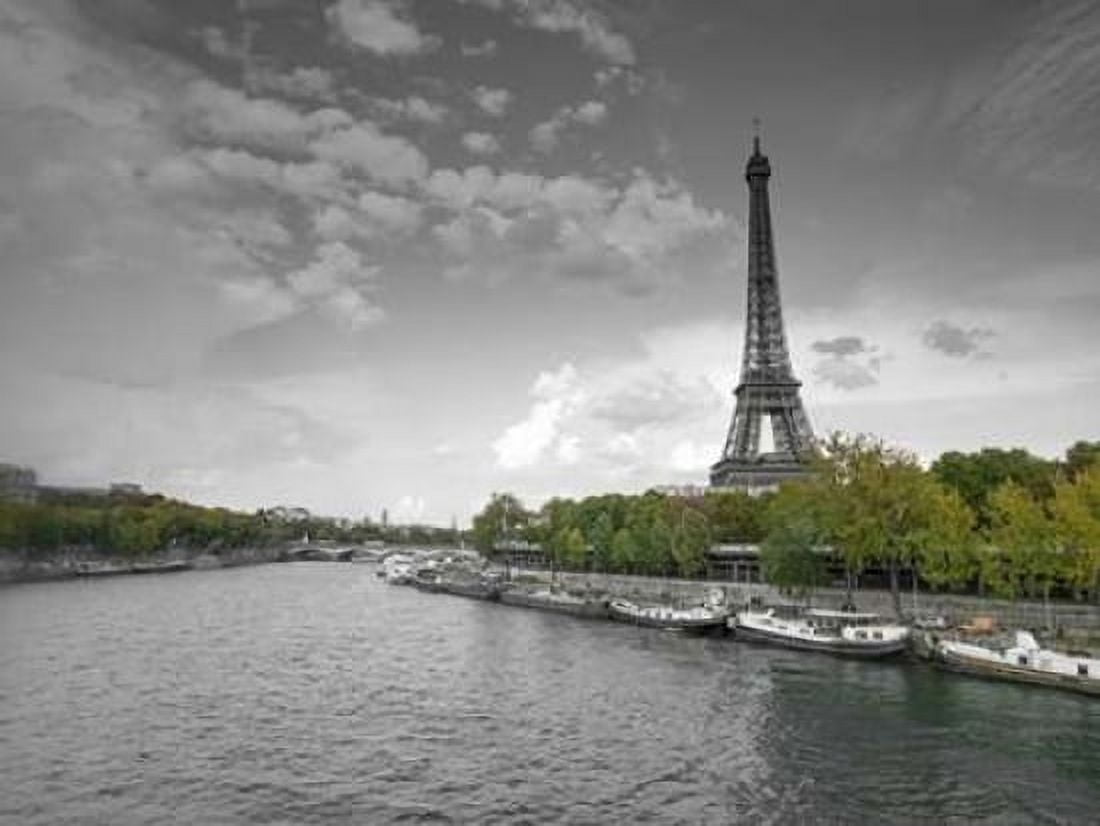 River Seine and Eiffel tower Paris France Canvas Art - Assaf Frank (18 x 24)
