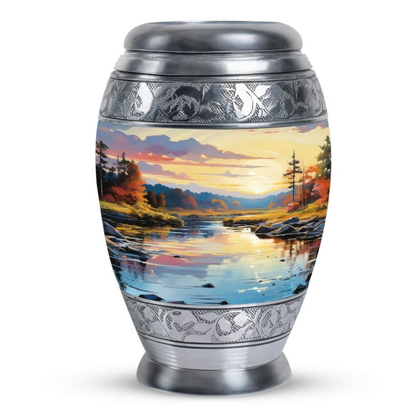 River Small Urns For Human Ashes Keepsake - Urns For Human Ashes Adult Female Mom - Cremation Urn For Adults - Mini Urns For Ashes Small - Urn For Ashes For Men - Remains Urn (Size - 3inch, 1pcs)
