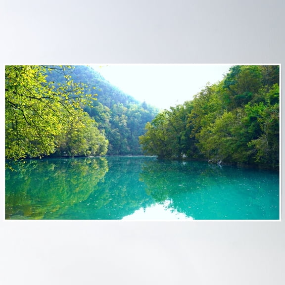 River Soca, Emerald Green Colour River Poster Wall Art, Modern Wall Decor, 8x12 UNFRAMED