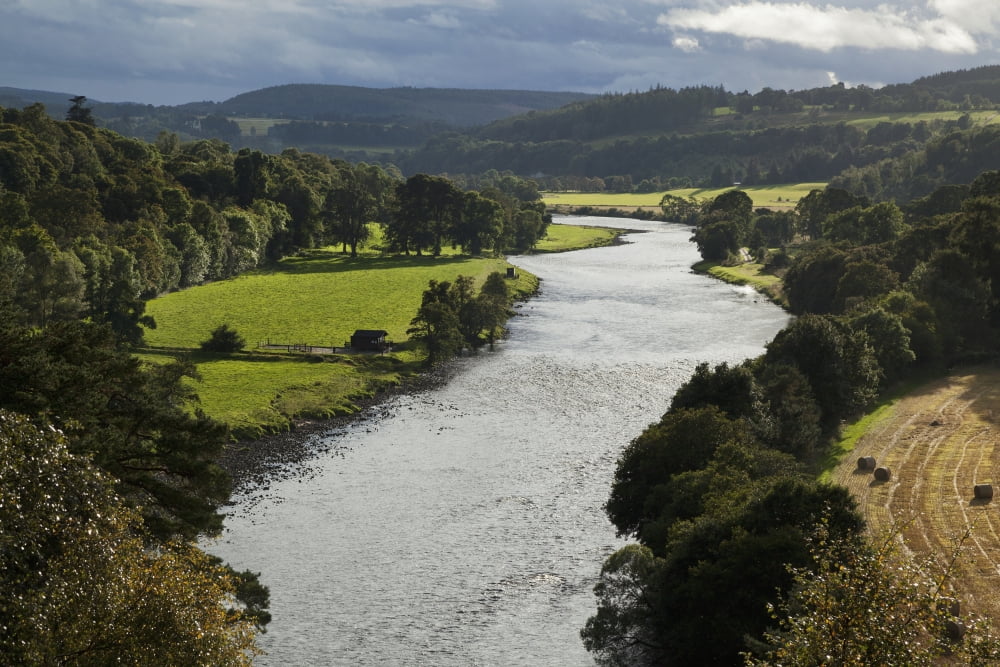 River Spey near Aberlour Speyside Scotland Canvas Art - Carl Bruemmer Design Pics (38 x 24)