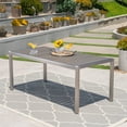 thumbnail image 1 of River Street Designs Gannon Outdoor Aluminum Dining Table with Faux Wood Top, Gray, 1 of 5