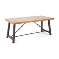 thumbnail image 1 of River Street Designs Jace Modern Industrial Dining Table, Teak, Rustic Metal, 1 of 11
