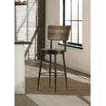 thumbnail image 1 of River Street Designs Jennings 30" Metal and Wood Slat Back Swivel Bar Height Stool, Brown, 1 of 4
