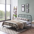thumbnail image 1 of River Street Designs Khari Industrial Queen-Size Iron Minimal Bed Frame, Black, 1 of 9