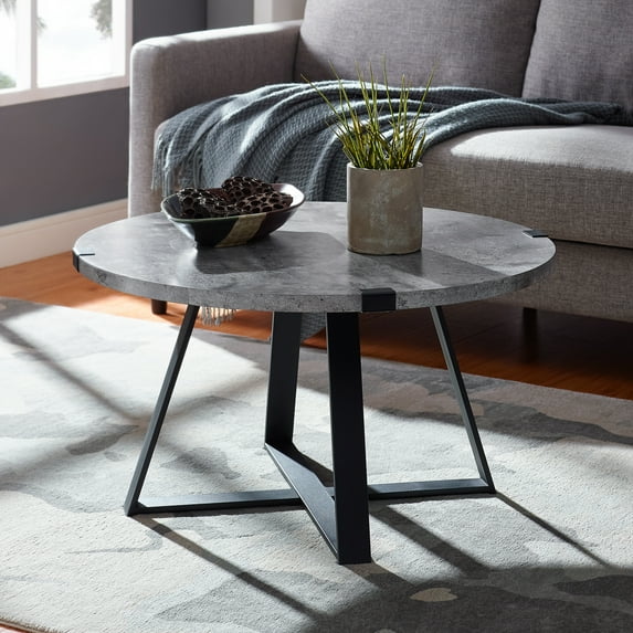 River Street Designs Slate Wrap Leg Dark Concrete Coffee Table