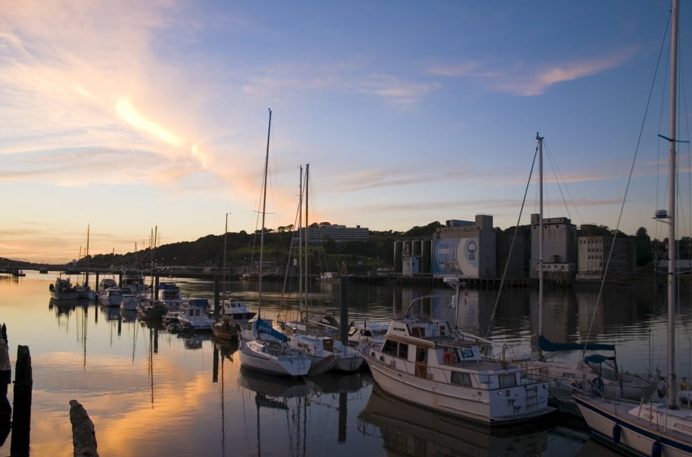 River Suir From Millenium Plaza Waterford City Ireland Canvas Art - The Irish Image Collection Design Pics (17 x 11)