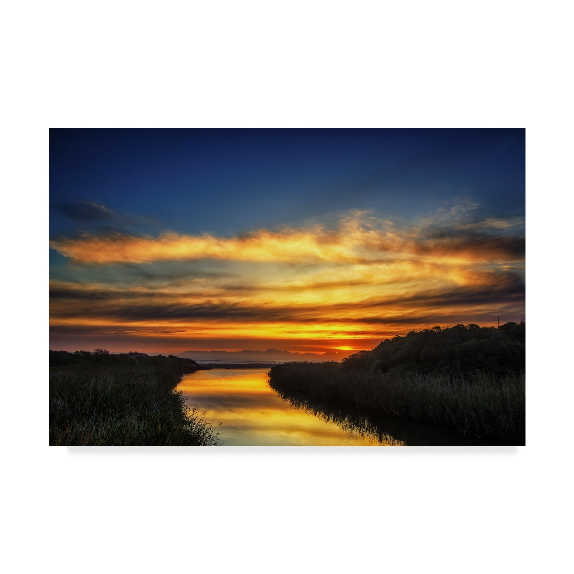 Fishing Pier At Dusk - Fishing 5 Panel Canvas Art Wall Decor - Hot