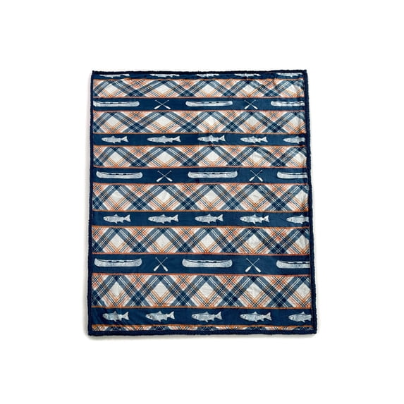 River Trail Silk Touch Sherpa Throw Blanket