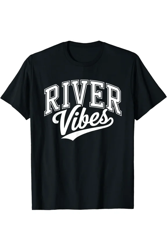 River Vibes Block Letters River Rafting Gear T-Shirt