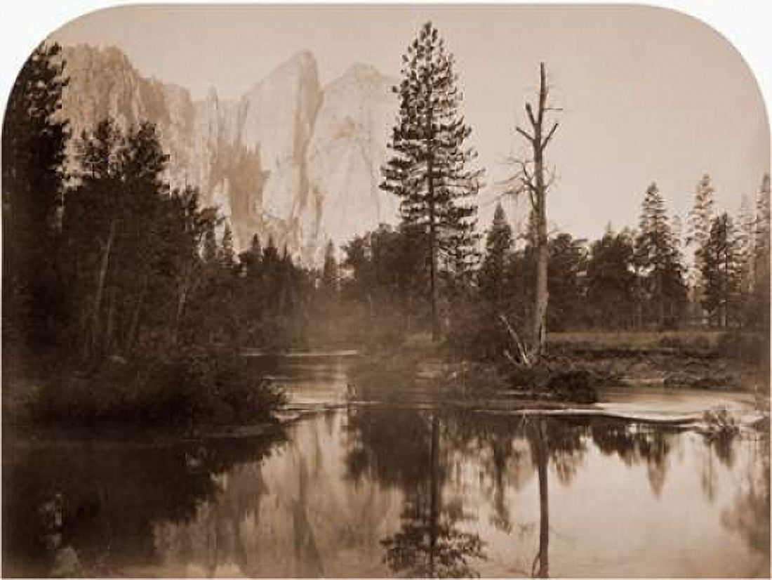 River View - Down the Valley - Yosemite California 1861 Canvas Art - Carleton Watkins (18 x 24)