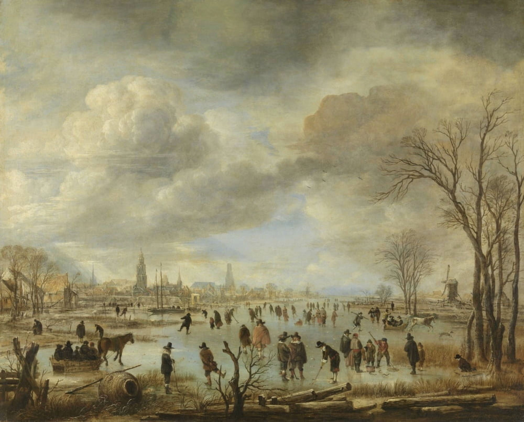 River View In Winter Canvas Art - (24 x 18)