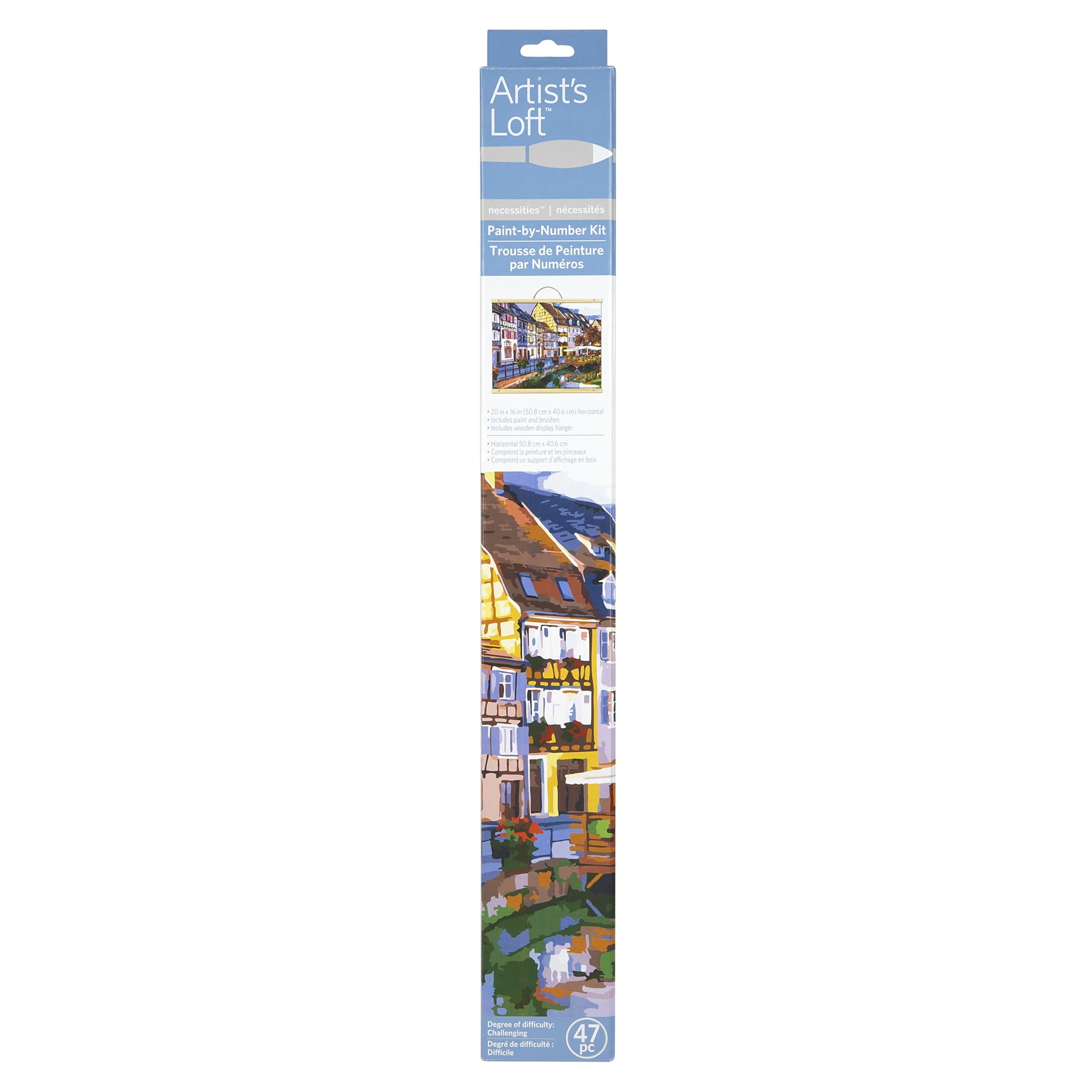 River Village Paint-by-Number Kit with 47 Pieces