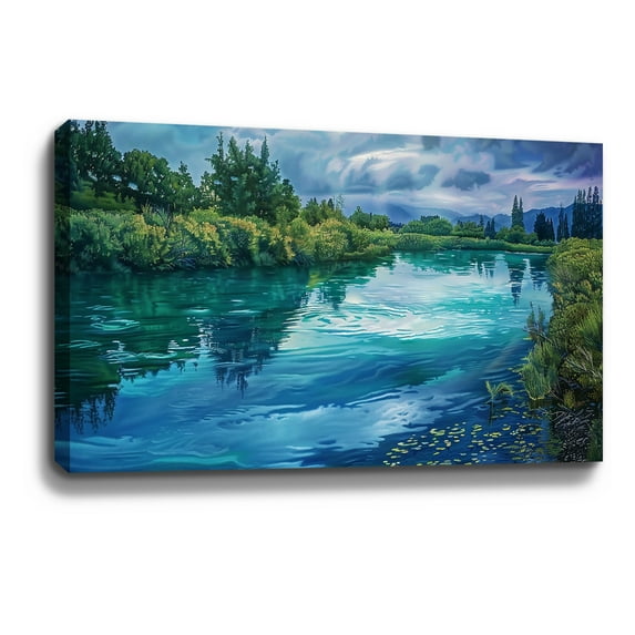 River Wall Art Canvas Art Bush River Canvas art Framed wall art Painting For Livingroom Decor Office Bedroom Decoration