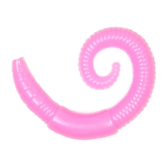 Lunkerhunt River Worm Softbait, Bubble Gum, 2 in, 8 Ct