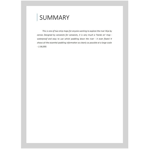 River Wye Canoe Map 1 : Glasbury to Hoarwithy