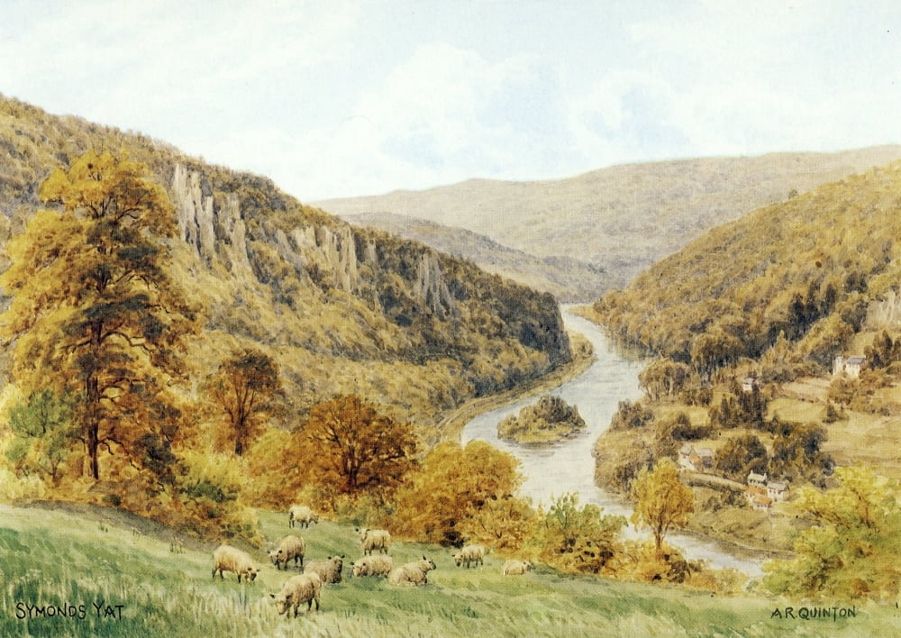 River Wye from Symonds Yat Herefordshire Canvas Art - Alfred Quinton (18 x 24)
