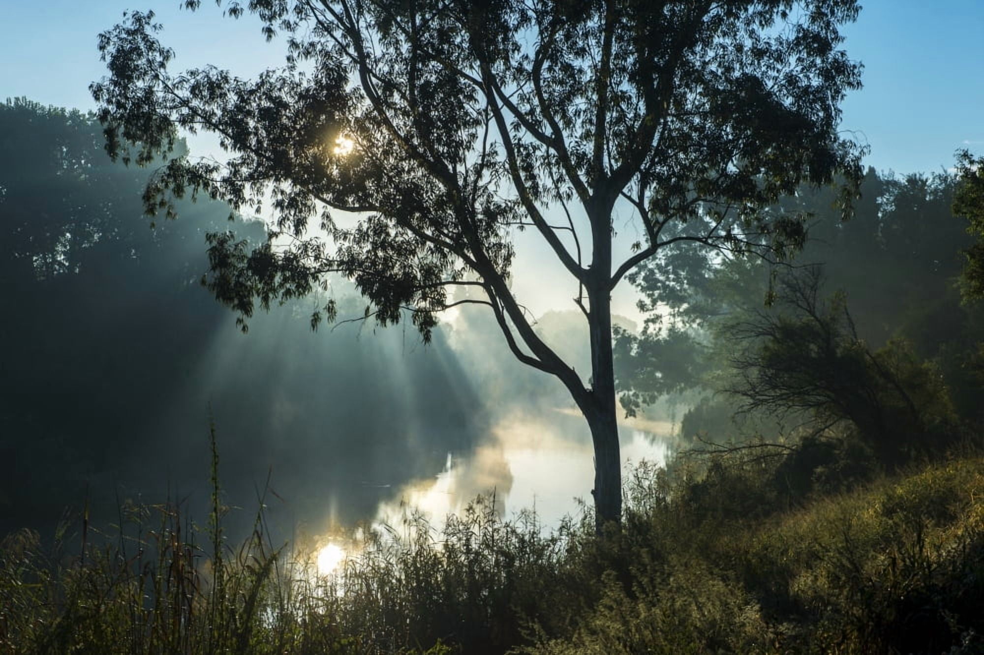 River at sunset South Africa Canvas Art - Remsberg Inc Design Pics (38 x 24)