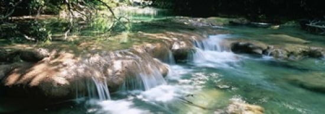 River flowing in summer afternoon light Siagnole River Provence-Alpes-Cote dAzur France Canvas Art - Panoramic Images (18 x 7)