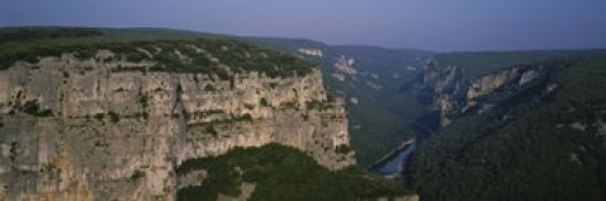 River flowing through a canyon Ardeche River Provence France Canvas Art - Panoramic Images (36 x 12)