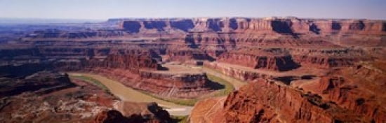 River flowing through a canyon Canyonlands National Park Utah USA Canvas Art - Panoramic Images (36 x 12)